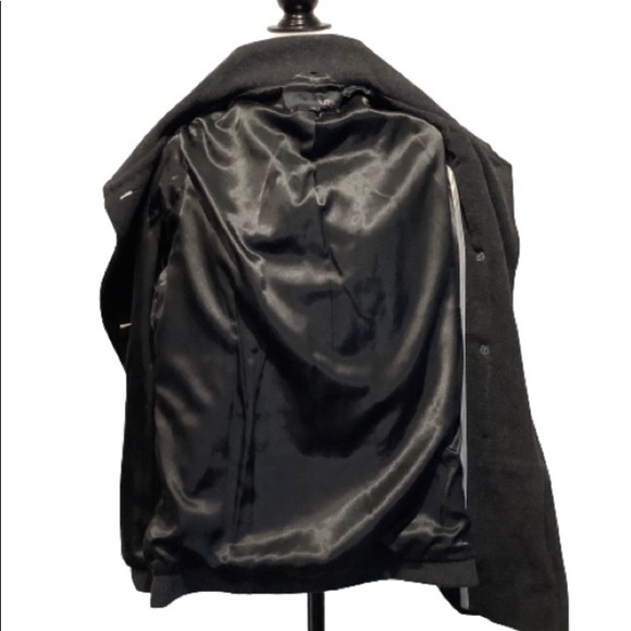 INCREDIBLY COMFORTABLE PEACOAT- UTEX DOUBLE BREASTED IN CHARCOAL GREY SIZE 16 - Picture 2 of 8